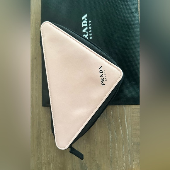 Prada Black and Cream Triangle Pouch - Picture 2 of 3